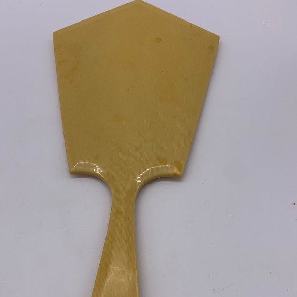 Vintage early plastic beveled hand mirror- Celluloid? Bakelite? Something else? - Picture 5 of 8